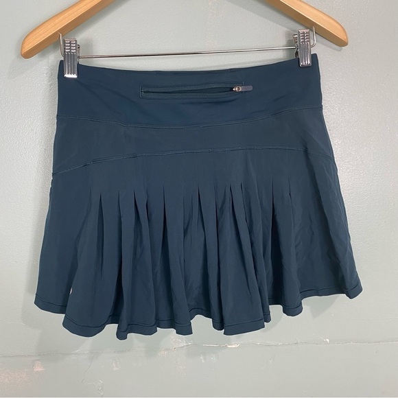 Lululemon Circuit Breaker Skirt Nocturnal Teal Skort Sz 4 W8805T Tall 15” - Picture 3 of 6